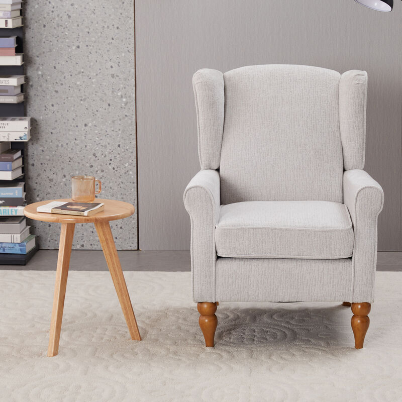 GOODSILO Vintage Luxury Wingback Armchair and Coffee Table Set for Living Room Relaxation and Style Enhancement image number 1