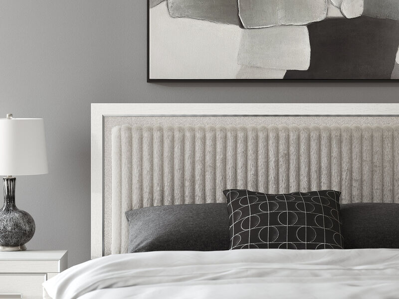 Birmonton King Upholstered Panel Platform Bed image number 2