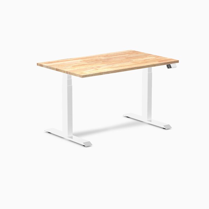 Desky Dual Rubberwood Sit Stand Desk