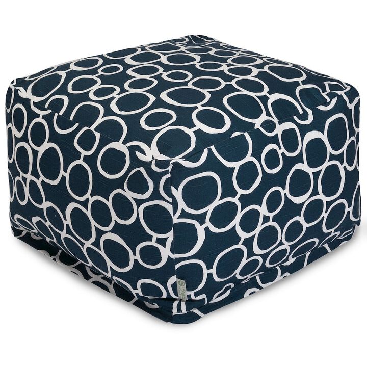 Majestic Home Goods Ottoman Pouf Fusion Navy