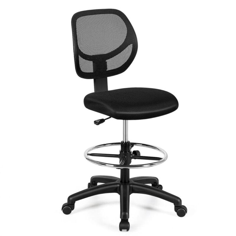 Hivvago Adjustable Height Mid Back Mesh Drafting Office Chair