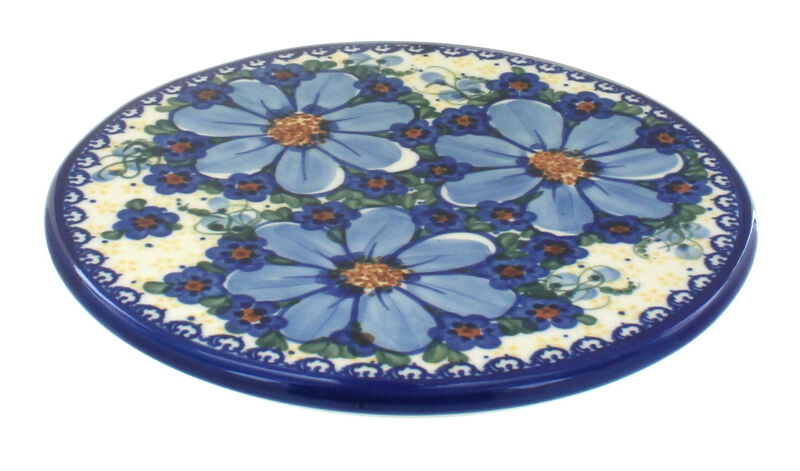 Blue Rose Polish Pottery Melanie Trivet