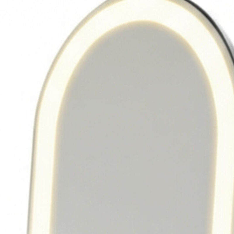 HomeRoots 60" Clear Arch Lighted Freestanding and Wall Mount Frameless Full Length Mirror image number 2