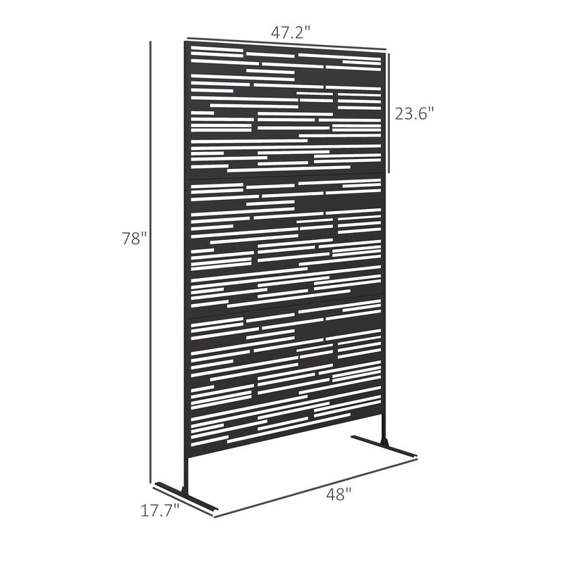 Hivvago Freestanding 78" Decorative Privacy Wall image number 2