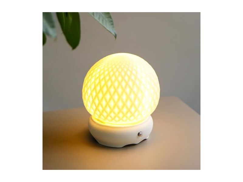 Rechargeable Dimmable Touch Control Ceramic Desk Lamp For Living Room Bedroom image number 3
