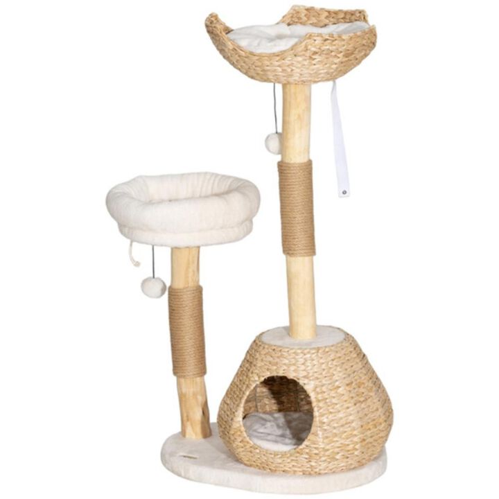 Premium Cat Tree with Multi-Level Perches, Scratching Posts, and Cozy Hideaways for Cats