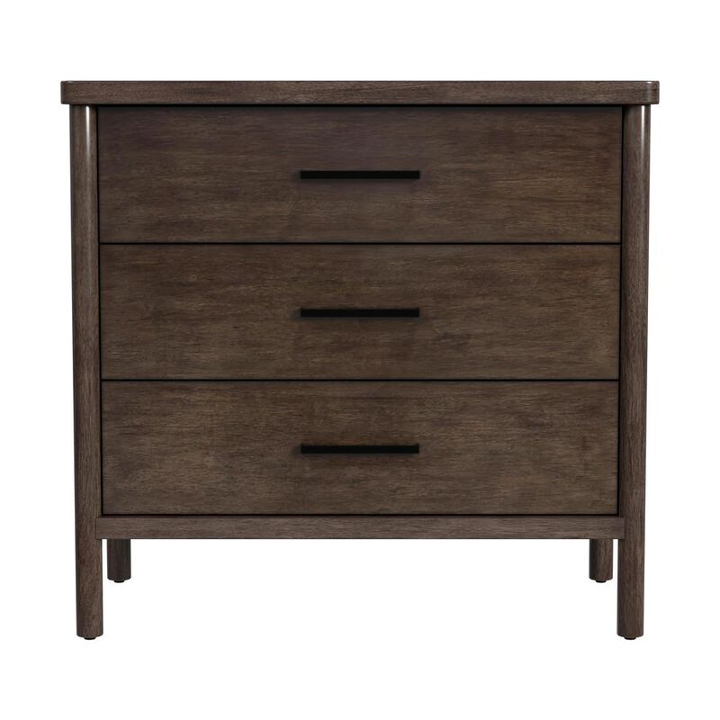 Butler Specialty Lennon 3 Drawer Rounded Leg Dresser, Brown