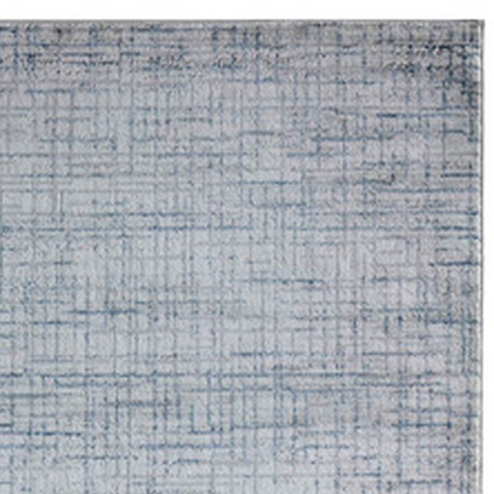 Lin 5 x 7 Area Rug, Woven Stripes and Broken Lines, Machine Woven Fabric - Benzara