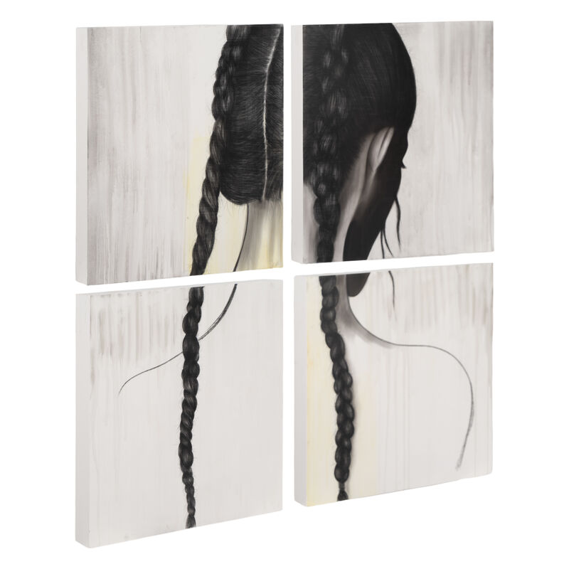 S/4 Hand Painted Braided Girl image number 1