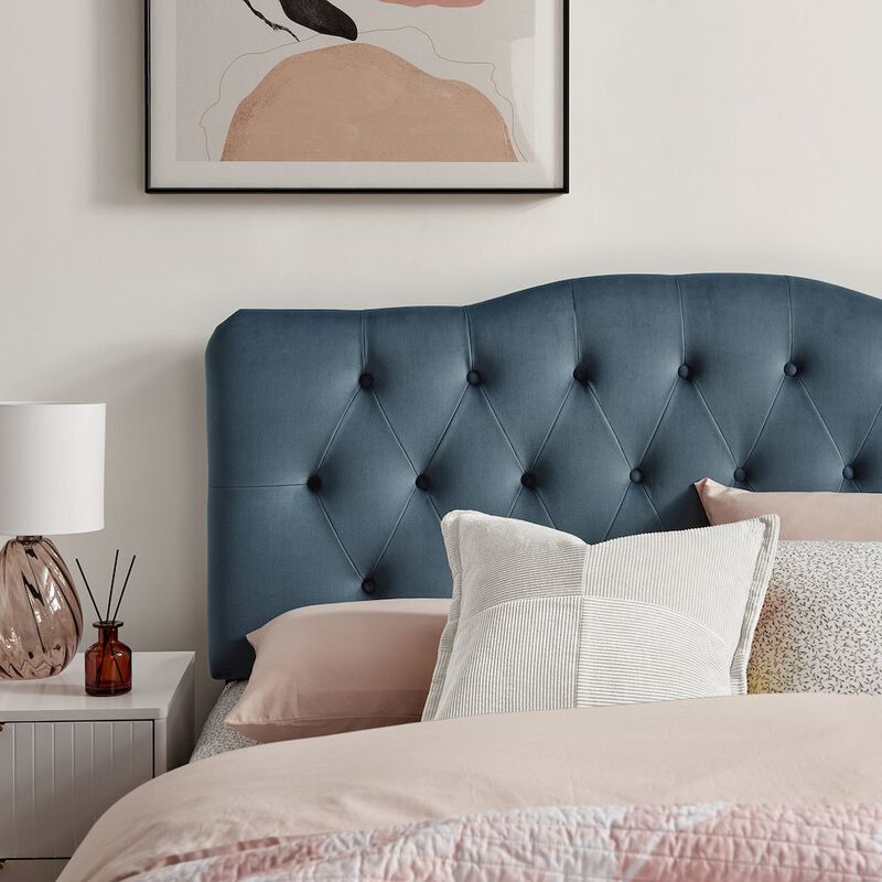 Annabel Stain-Resistant Performance Velvet Full Headboard image number 7