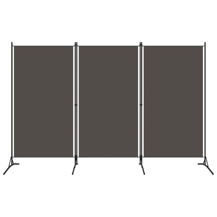 3-Panel Room Divider Anthracite 102.4"x70.9" Fabric