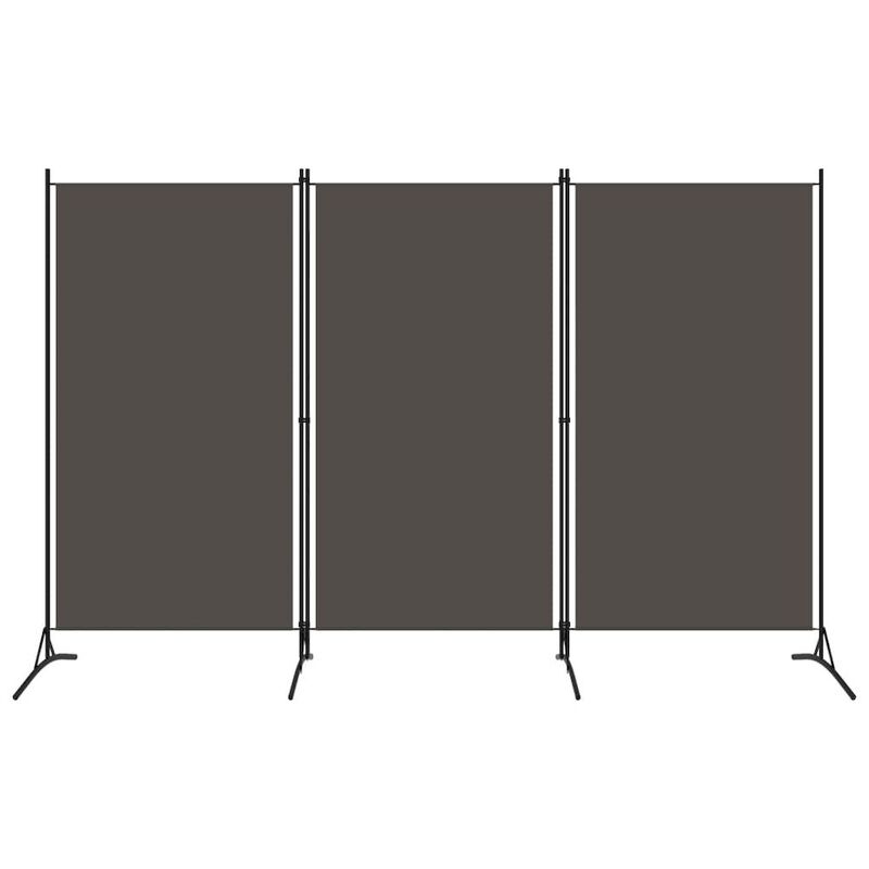 3-Panel Room Divider Anthracite 102.4"x70.9" Fabric
