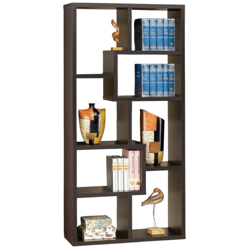 Modern Cube Bookcase with Open Storage for Living Room or Office Display