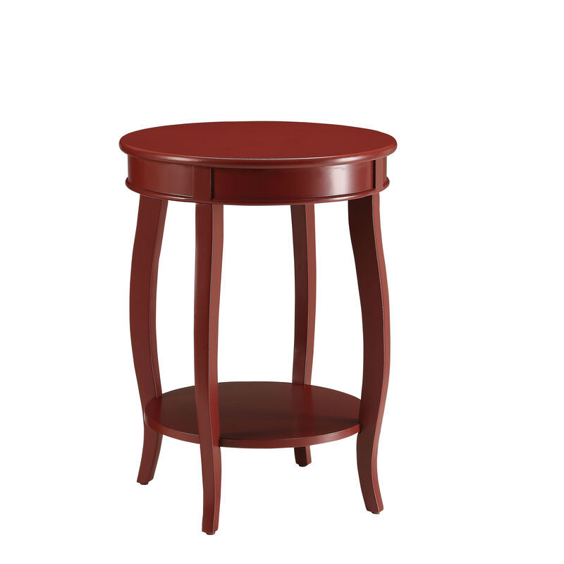 GOODSILO Elegant Round Leg Accent Table with Open Storage Shelf and Wooden Cabriole Leg Design image number 0