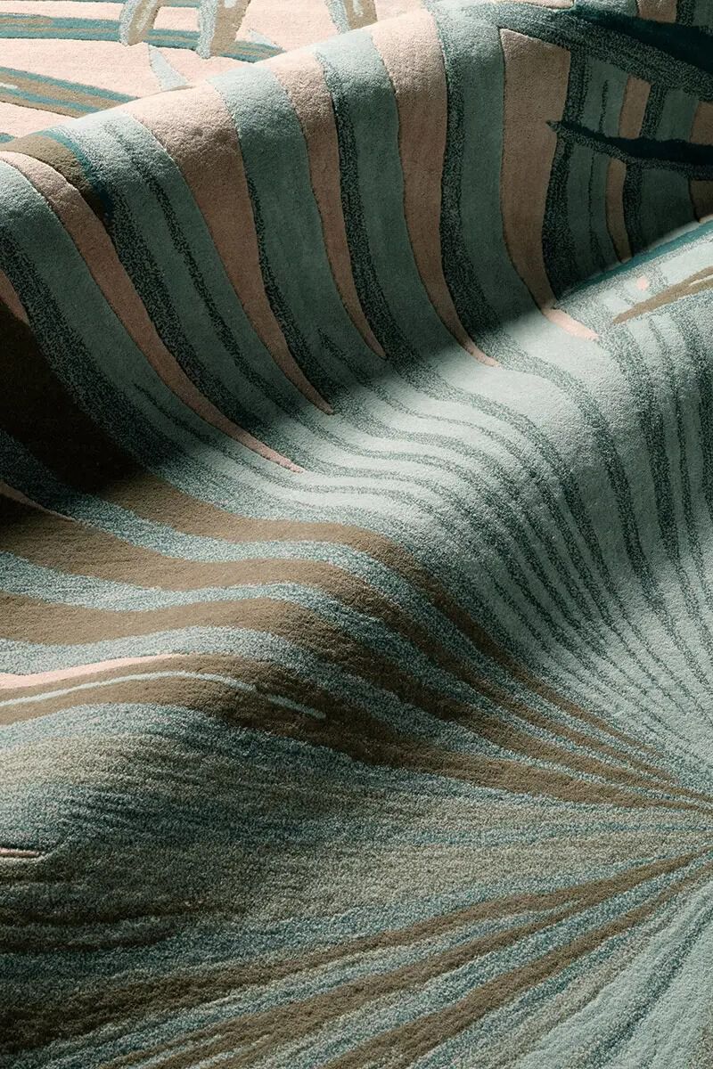 Coastal Seaside Palmetto Smoke Blue 10' x 14' Rug image number 3