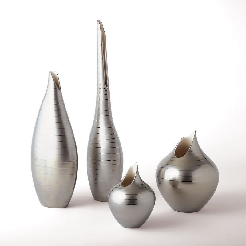 Platinum Stripe Small Vase