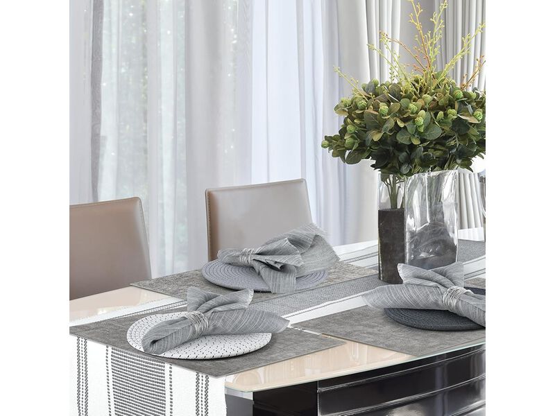 Boho Table Runner Placemat and Napkin Ring Set image number 5
