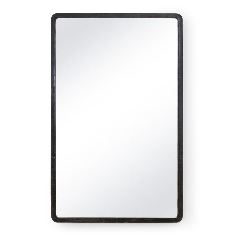 Knox Leather Rectangle Mirror