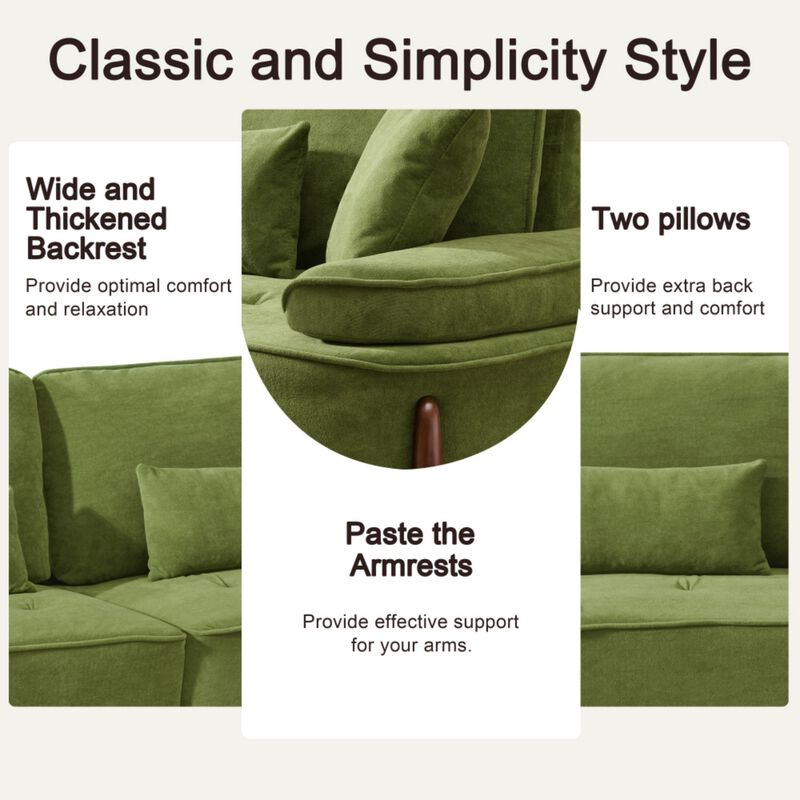 Wipelt Comfortable Deep-Seated Sectional Sofa image number 6
