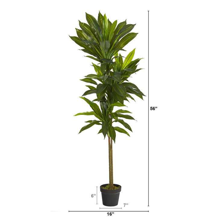 Hivvago 56" Dracaena Artificial Plant (Real Touch)