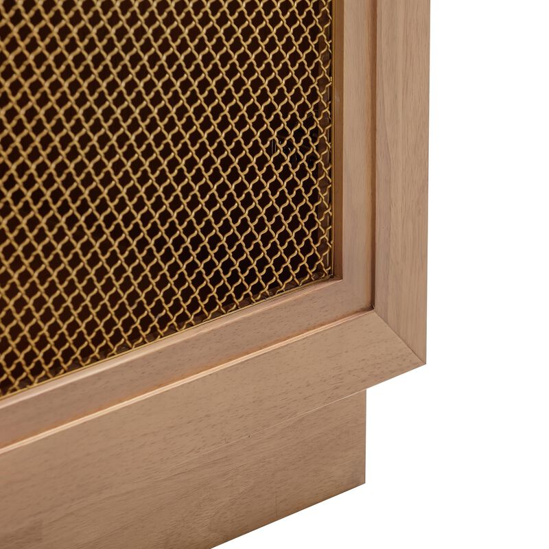 TOV Nolan Natural Wood Media Console, 72.2" W x 32.3" H image number 6