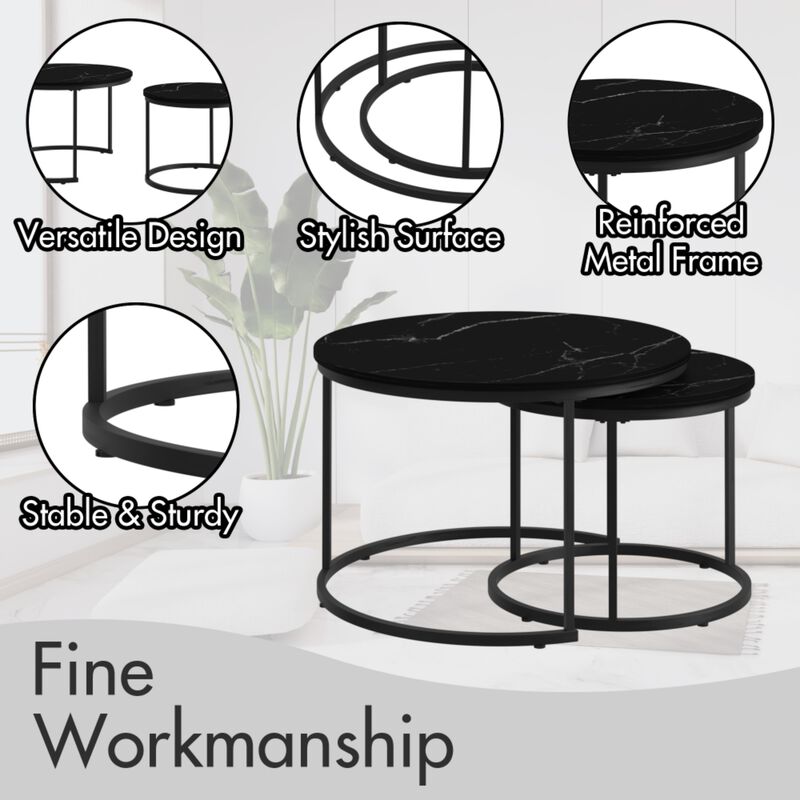 Winpis 2-Piece Nesting Coffee Table Set image number 4