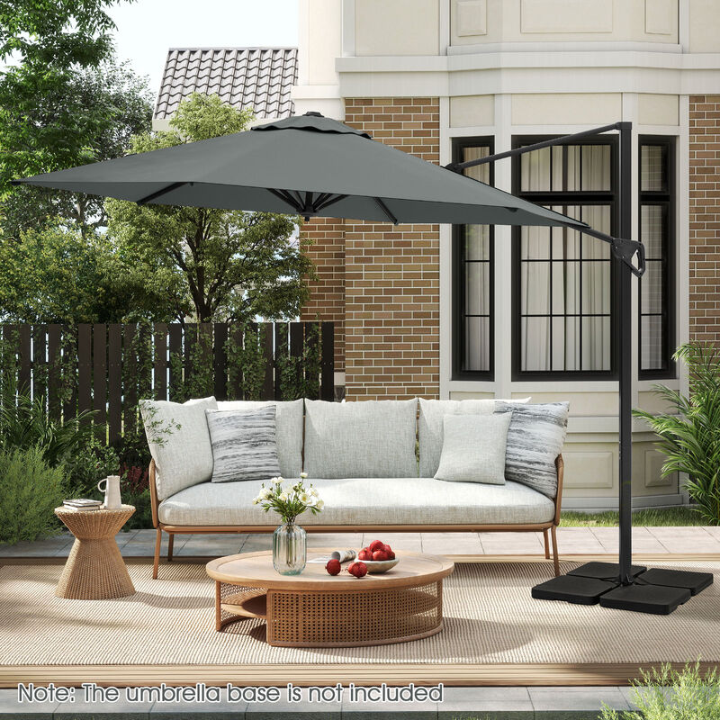 9 FT Cantilever Patio Umbrella with Vented Top and Sun-Protective Canopy image number 1