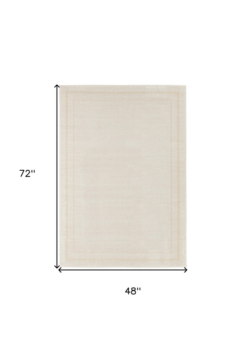 HomeRoots 4' X 6' Ivory And Gold Indoor Outdoor Area Rug image number 3