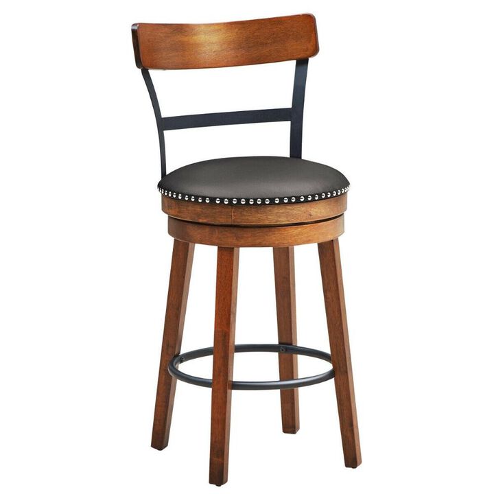 360-Degree Bar Swivel Stools with Leather Padded