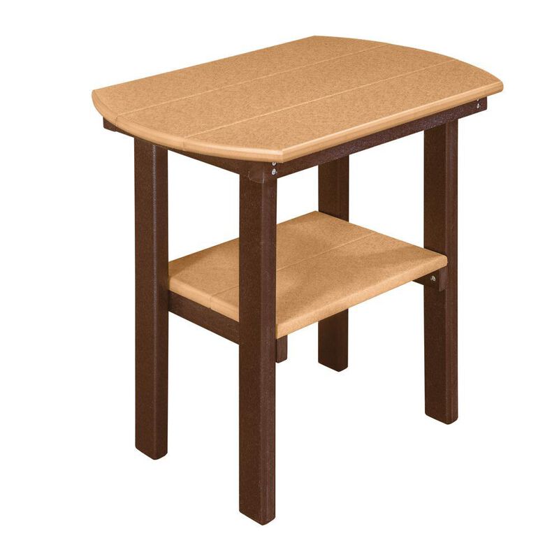 OS Home and Office Model 525CTB Oval End Table in Cedar with a Tudor Brown Base, Made in the USA