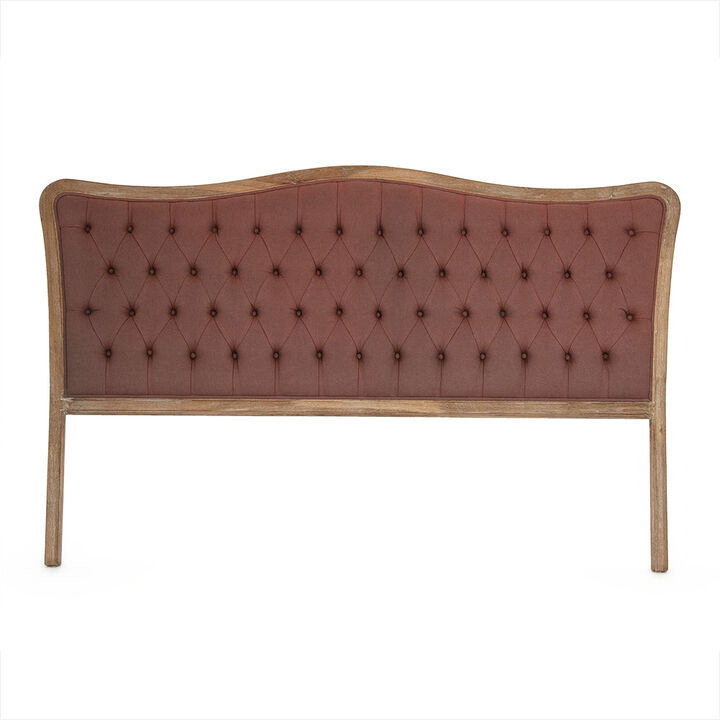 Maison Tufted Headboard (King, Warm Sienna Linen)