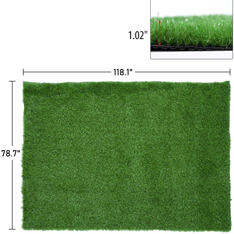 FUFU&GAGA Artificial Turf Grass Mat - 7-ft W x 10-ft L, Perfect for Garden and Patio,Light Green image number 9