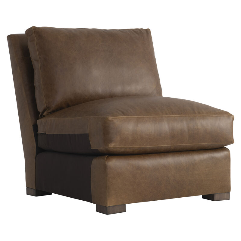 Ventura Leather Armless Chair image number 0