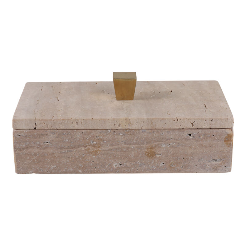 9x5 Travertine Box Gold Knob image number 3
