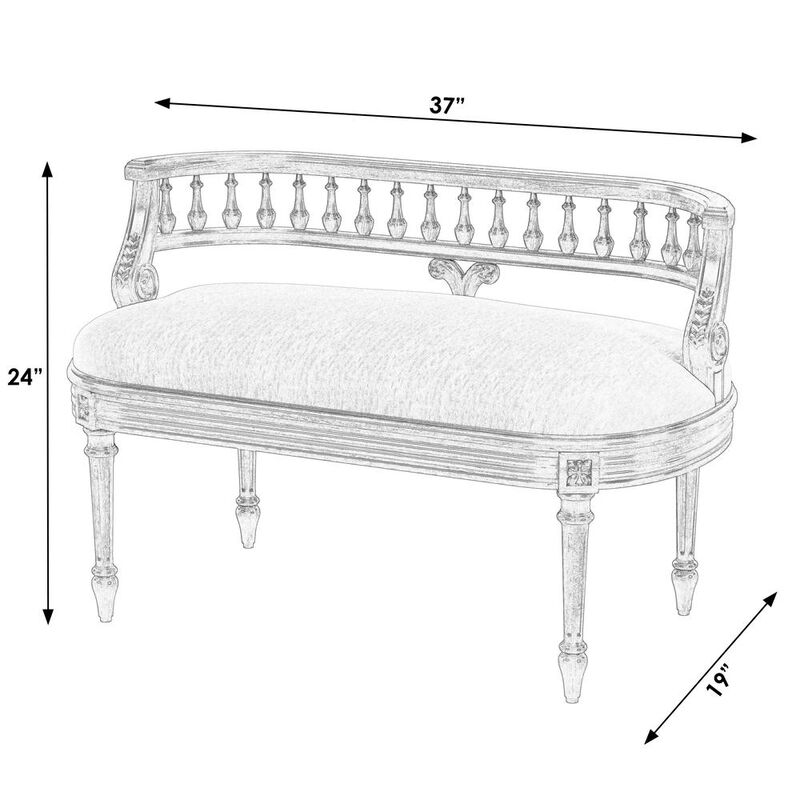 Butler Specialty Hathaway 37" Upholstered Bench, Dark Brown image number 7