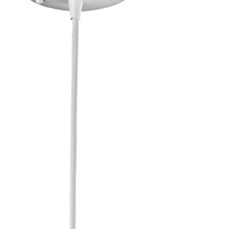Hivvago Nova 1-Light White Mini Pendant With Geometric Globe Shade