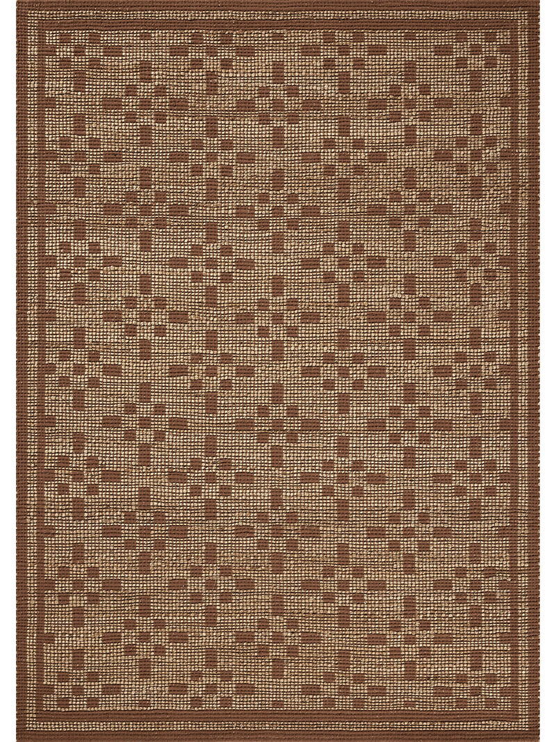 Judy JUD-07 Natural / Spice 18" x 18" Sample Rug by Chris Loves Julia