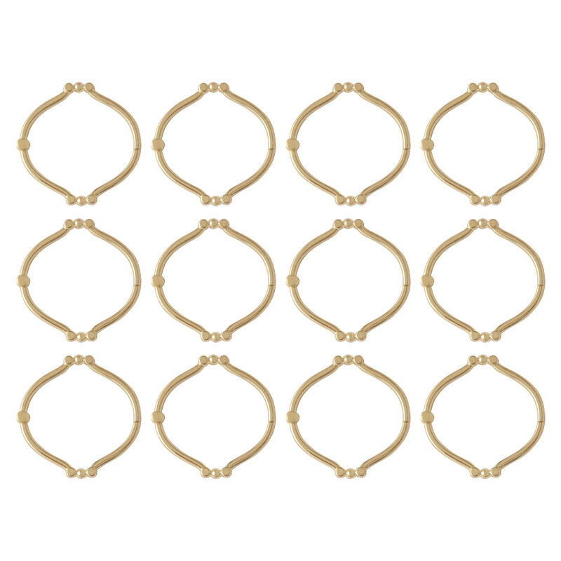 Zinc Shower Curtain Hooks, Set of 12 image number 4