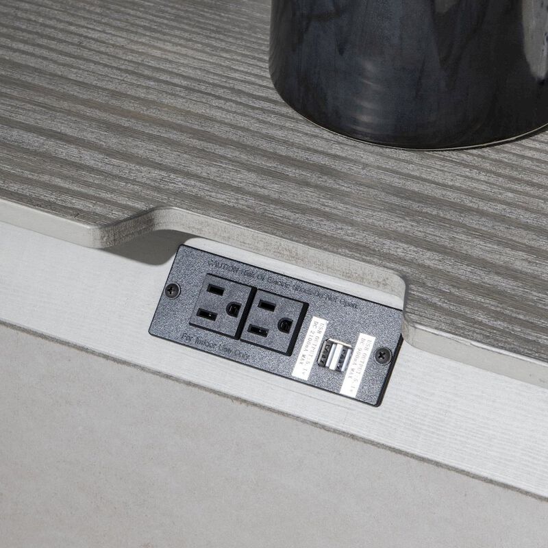 Legacy Classic Terra Luna Nightstand, 3 Drawers, 2 USB Ports, 2 Electrical Outlets