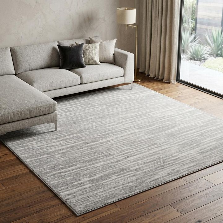 HomeRoots 8' X 10' Gray Geometric Area Rug