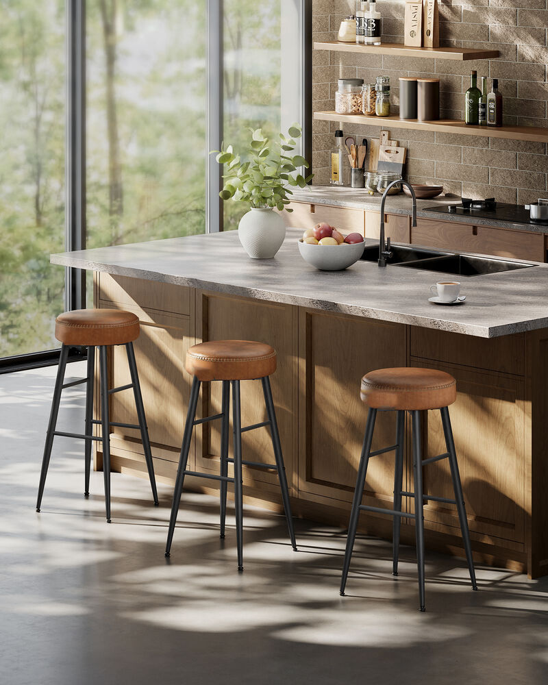 Set of 2 Bar Stools &ndash; Sleek and Comfortable Seating for Home Bar or Kitchen Island