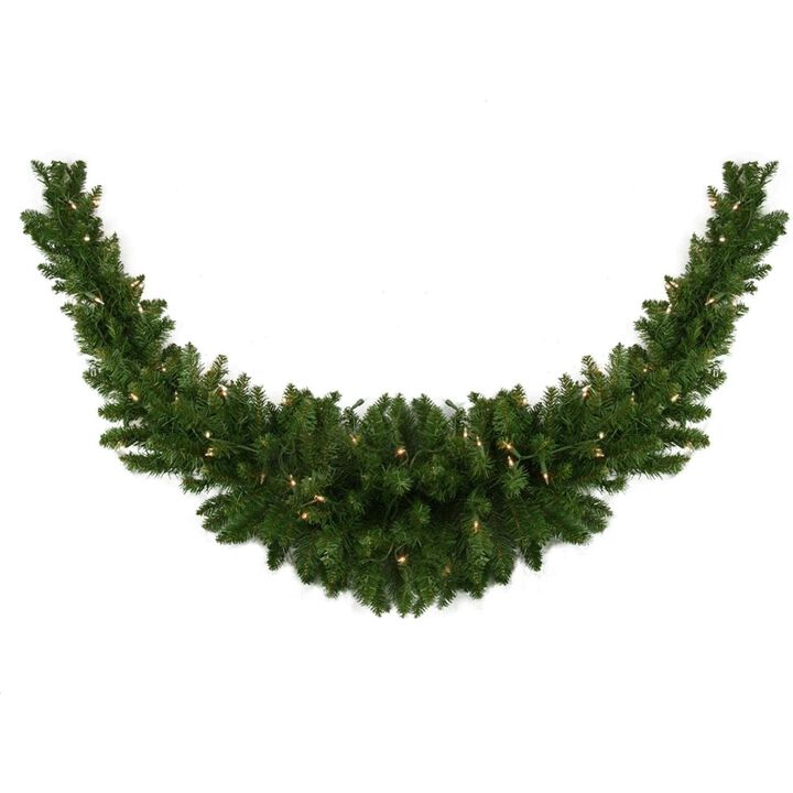 60" Pre-Lit Eastern Pine Artificial Christmas Swag - Clear Lights