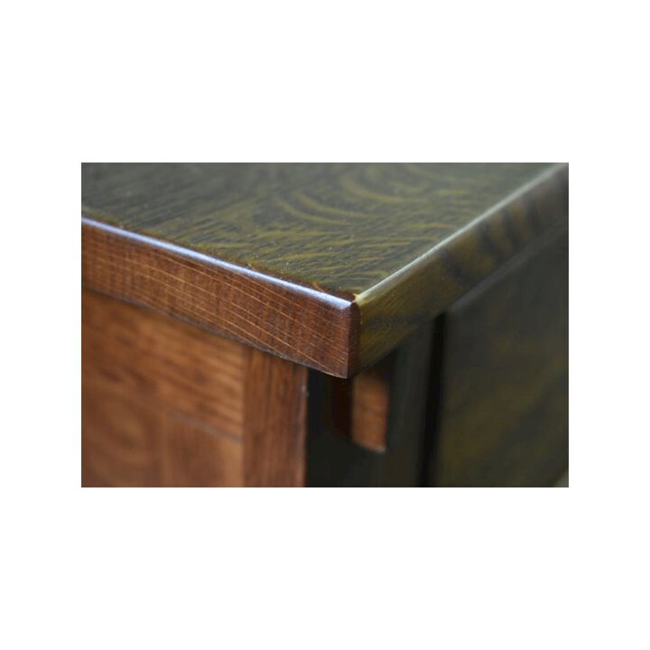 Crafters and Weavers Mission Style Solid Oak Nightstand Model A3 - Walnut