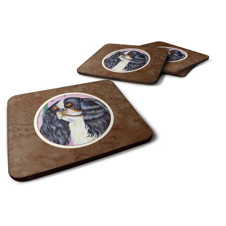 Caroline's Treasures 7170FC English Toy Spaniel Foam Coasters (Set of 4), 3.5, Multicolor
