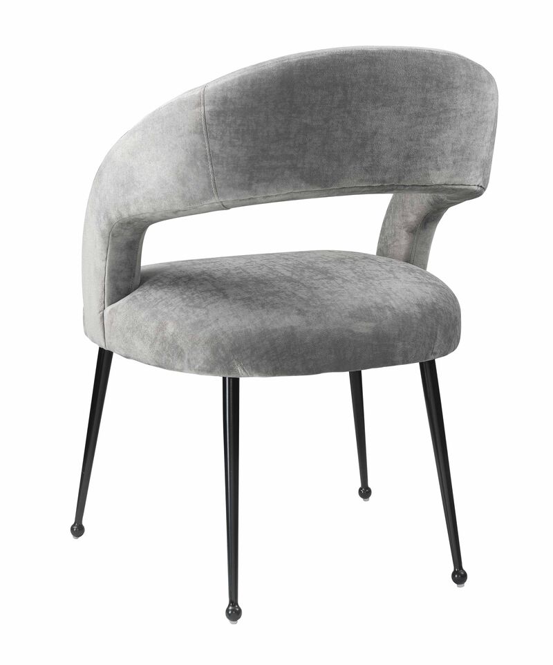 Rocco Black Boucle Dining Chair image number 3