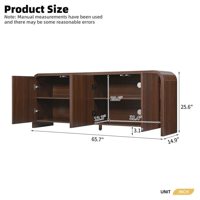 Hupmab Farmhouse Curved Edge TV Stand image number 9