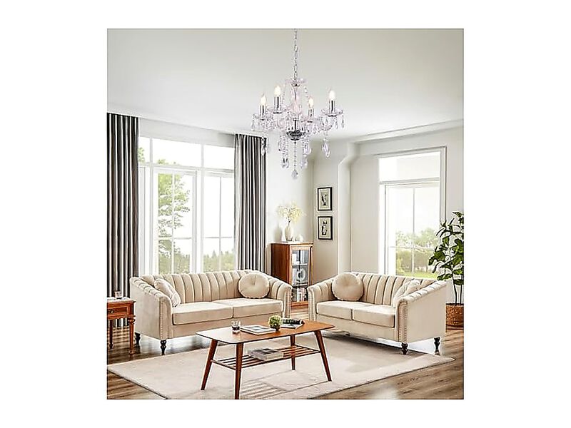 Clear Crystal Chandeliers Vintage Small Chandelier Glass Mini Dining Room Girls image number 3