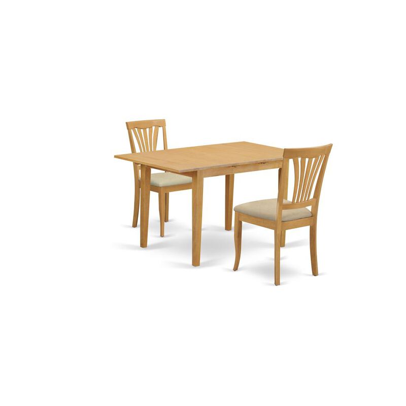 3 PcSmall Kitchen Table set - Kitchen Table and 2 Dining Chairs