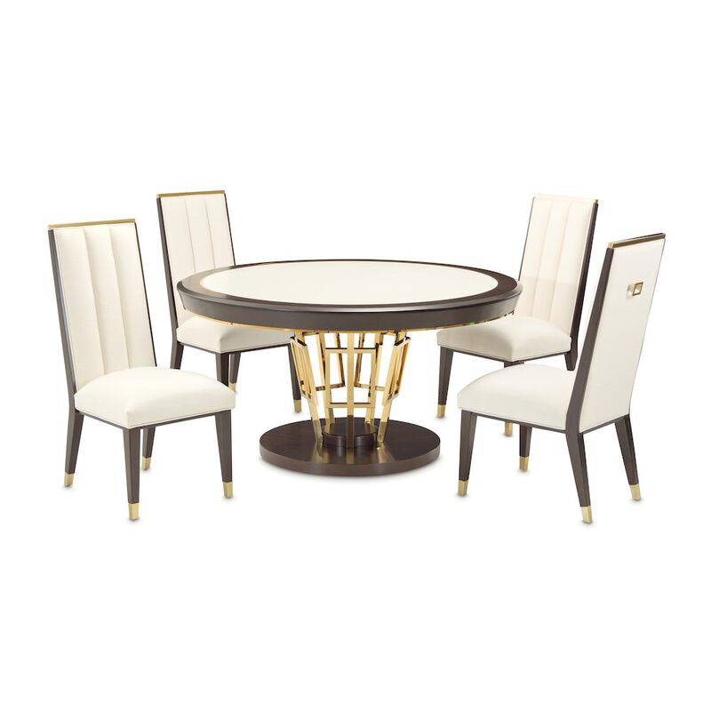 Michael Amini Belmont Place 60" Round Dining Table - Espresso image number 2