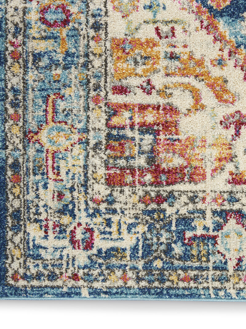 Passion PSN23 Ivory/Light Blue 1'10" x 2'10" Rug image number 2